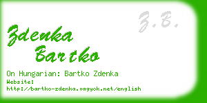 zdenka bartko business card